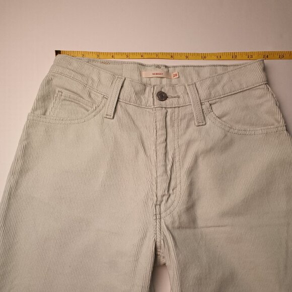 Levi's '94 Baggy Corduroy Jeans Size 26/4 Mid Rise Straight Leg Mint Green Color - Picture 6 of 9